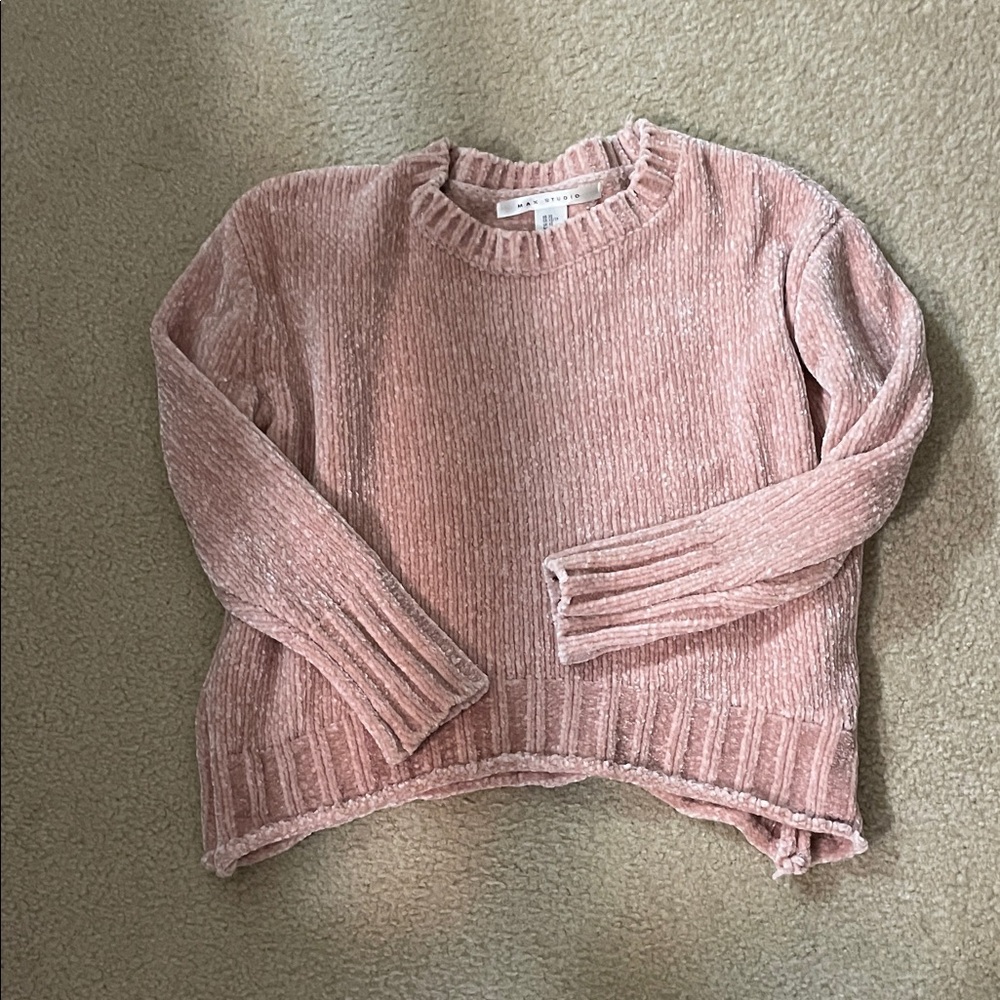 Max Studio Blush Pink Crew Neck Sweater